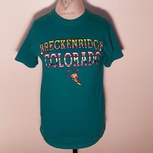 Vintage Style Breckenridge Colorado Neon Shirt